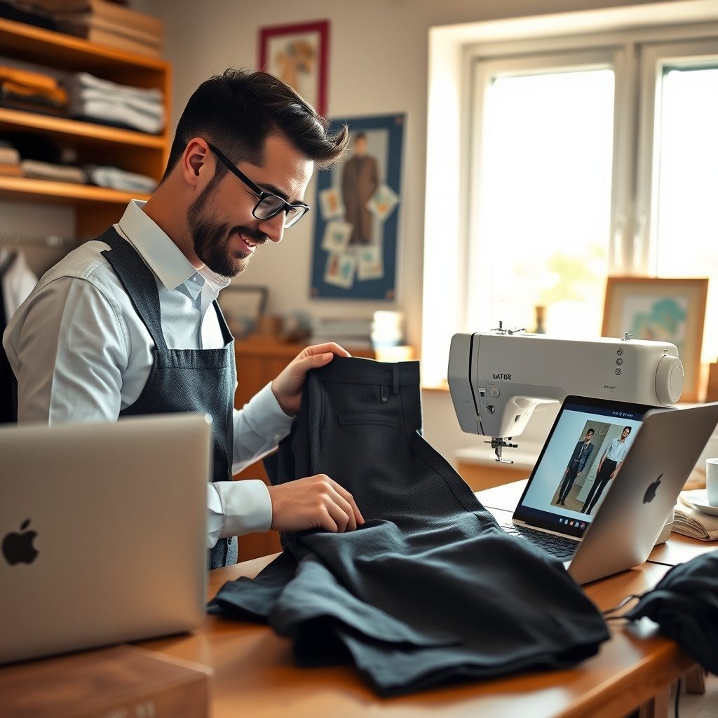 Clothing alterations in progress